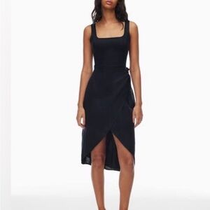 Wilfred Navy Midi Dress